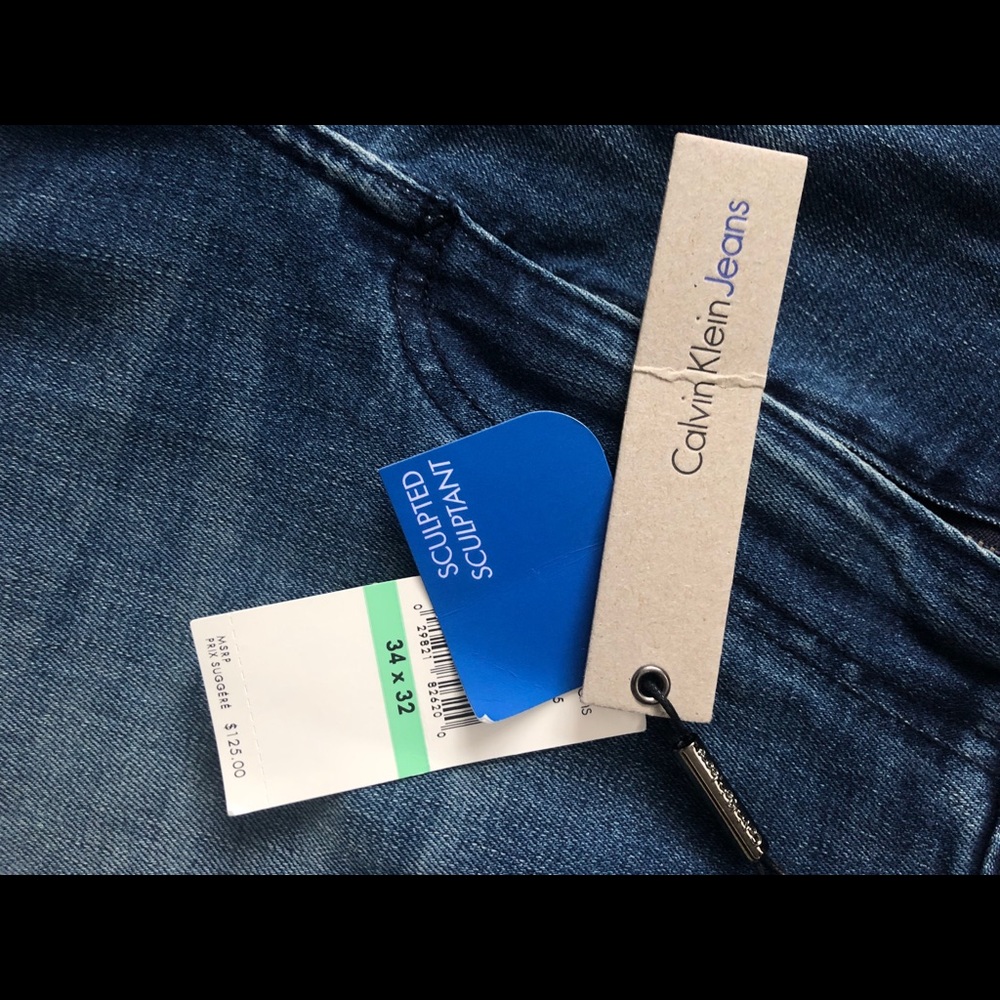 NWT Calvin Klein Jeans Dark Wash 34x32 - Picture 7 of 8